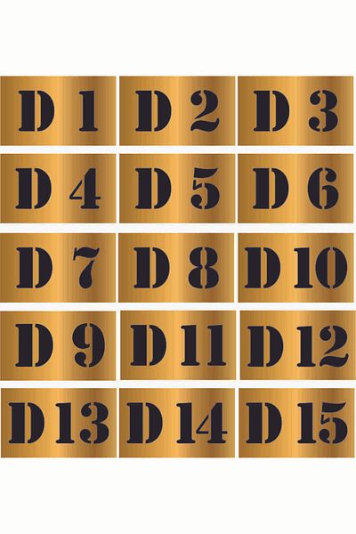 GÜNEŞ LAZER 15 Pieces Decorative Gold Mirrored Plexiglass - Circle Number, 5X3 cm