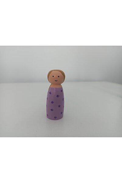 Gepetto Ahşap Boyalı Peg Bebekler- Eğlenceli Renkli Pegdoll