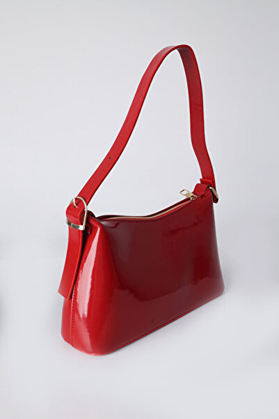 ALLDAY Червона лакова шкіряна сумка через руку та плече