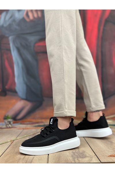 BOA BA0375 Black Knitted Knitwear Sports Shoes - Stylish Color