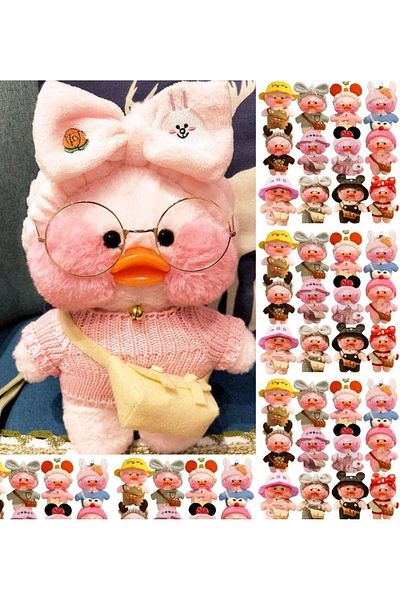 OYUNCAKSAHİLİ Lalafanfan Kawaii Duck Glasses Toy - Soft Plush, Joon Colors, 27cm
