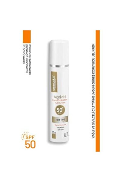 Dermoskin Acne Mat Face Protection Gel Cream Spf 50 50 ML Güneş Kremi - Diş B...