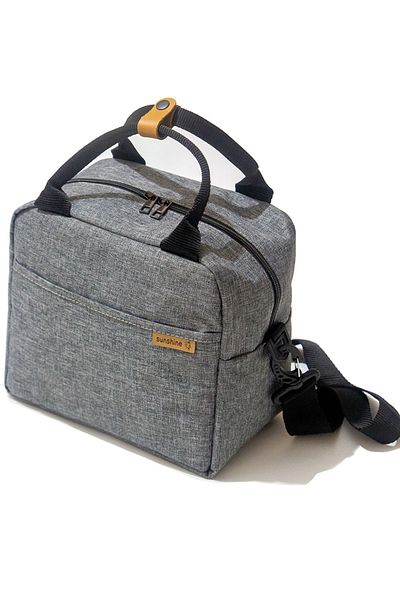 SUNSHINE Gray Thermal Heat Insulated Waterproof Thermal Bag Meal Transport Supplementary Food Lunch Box
