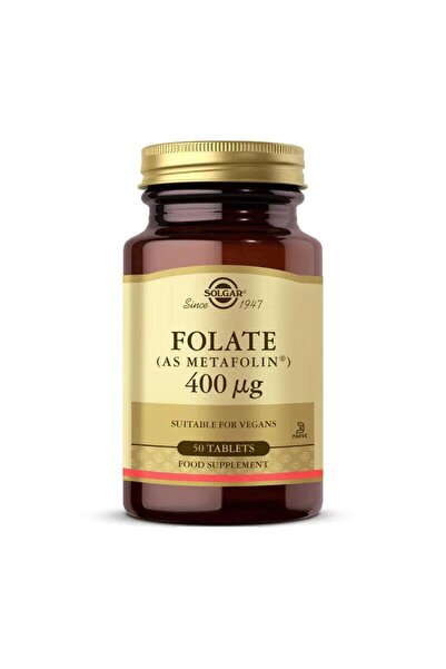 Solgar Folate (Metafolin) 400 mcg 50 Tablet - Diş Beyazlatıcı Köpük Hediye