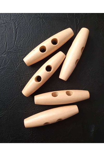 İMREN AKSESUAR 6 Cm Wooden Shepherd Button - 1 Pack of 8 Pieces