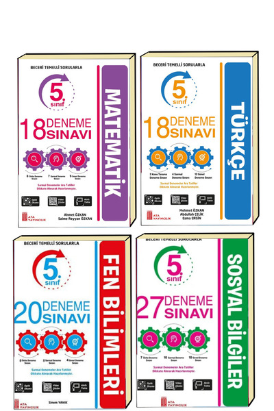 Ata Yayıncılık Ata 5.sınıf Türkçe Matematik Fen Sosyal 4 Lü Deneme Sınavı