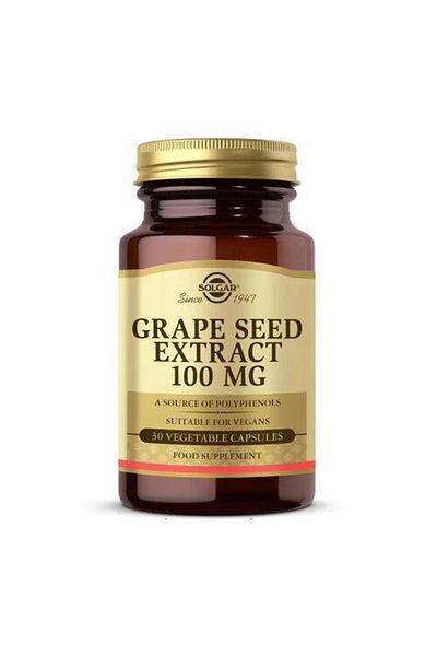Solgar Teeth Whitening Grape Seed Extract - 100 mg, 30 Capsules, Gift Foam