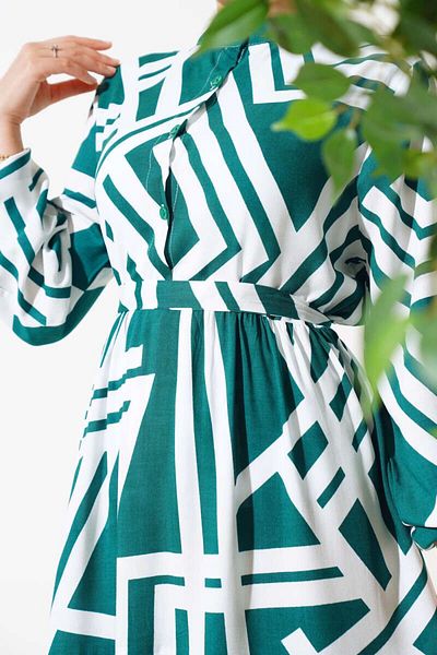 modasindoma Viscose Women's Dress - Stripe Pattern