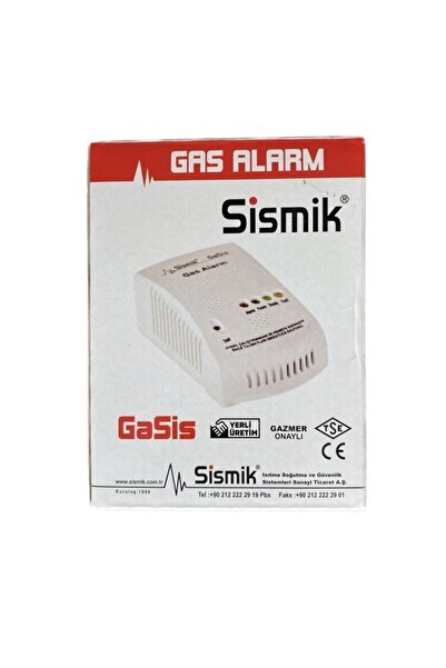SİSMİK Gasis-m 220v Ev - Konut Tipi Gaz Alarm Cihazı | Kuru Kontak Doğalgaz Sensörü
