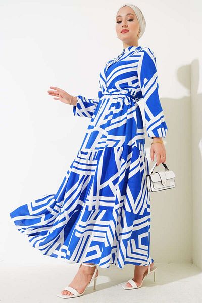 modasindoma Viscose Women's Dress - Stripe Pattern