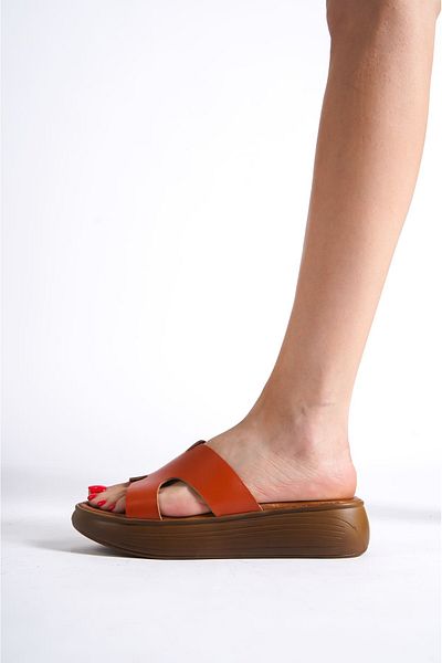 İREM Genuine Leather Women's Daily Slippers - TR160Y54KI