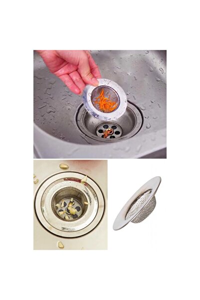 Global Ersat 3-Piece Metal Kitchen Sink Strainer Stainless 3 Pieces Kitchen S...