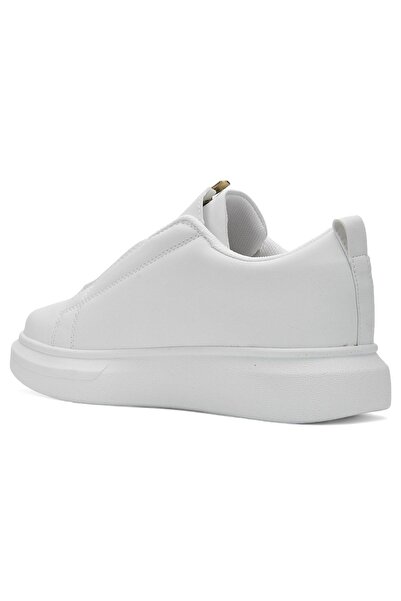 Nstil Αθλητικά παπούτσια με λευκό σχέδιο - Αθλητικά παπούτσια με φερμουάρ, χοντρό τακούνι, οβάλ μύτη 111