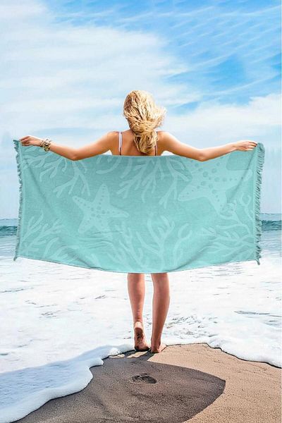 Miabella Home Πετσέτα παραλίας 100% βαμβακερή πετσέτα μπάνιου γρήγορου στεγνώματος Πετσέτα σώματος Peshtemal Πετσέτα παραλίας