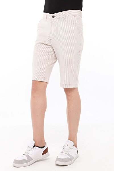 daddies cool with epic Παντελόνι Βερμούδες από κρεμ βαμβάκι