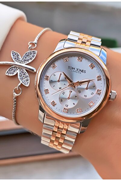 Tom Jones Silver Women's Wristwatch and Bracelet Gift