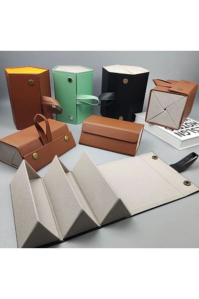 Le Majeur Portable Glasses Case - 5 Compartment Glasses Container Box, Travel Sunglasses Box