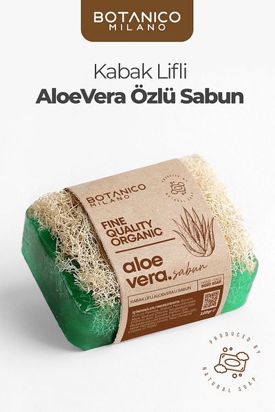 BOTANICO MILANO صابون ألياف اليقطين بالصبار