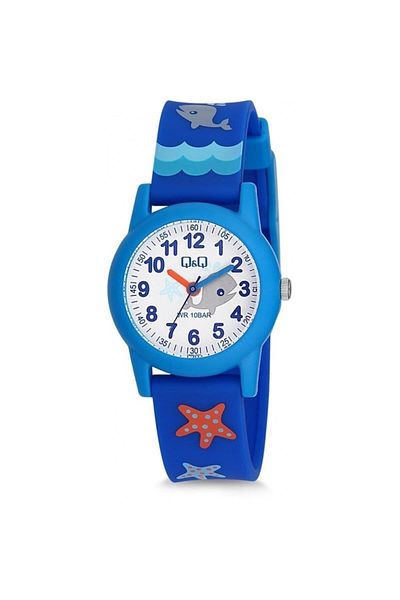 Q&Q Ocean Themed Waterproof Kids Wristwatch - Starfish Whale