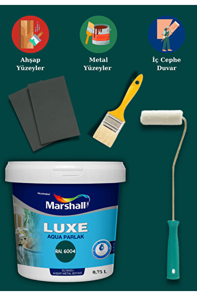 Marshall Luxe Aqua Parlak Su Bazlı Akrilik Dönüşüm Boyası 1 Lt Ahşap Ve Metal...