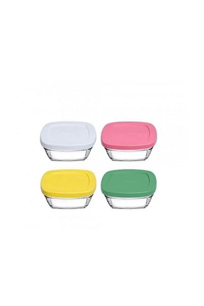 Paşabahçe 4-Piece Glass Storage Container, Breakfast