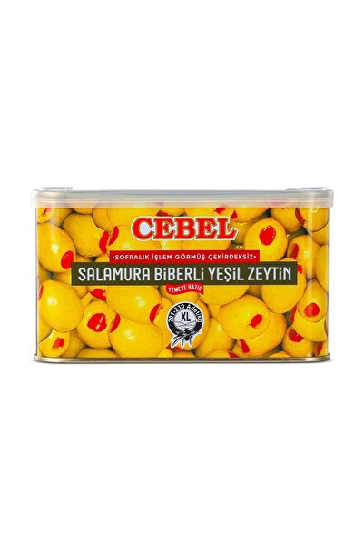Cebel Yeşil Zeytin Biberli Xl 201-230 Kalibre 600 gr Tnk