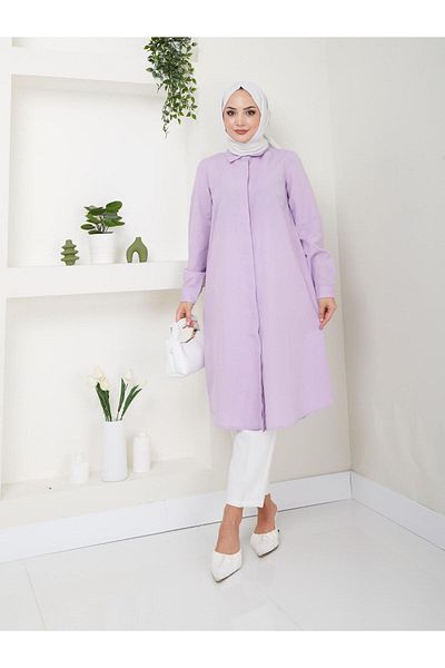Kirazgym Long Shirt Tunic in Poplin Fabric
