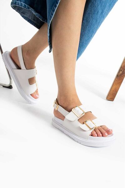 StWenn Білі ортопедичні жіночі босоніжки Зручний пухкий анатомічний дизайн