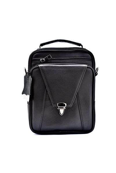 CüzCan Чоловіча сумка через плече - Чорна натуральна шкіра