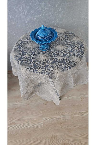 ESAS ALIŞVERİŞ Покривка за масичка за кафе с тюл и дантела - Dowry Design