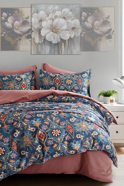 Always Double-Sided Double Duvet Cover Set with Elastic Sheet Evora
