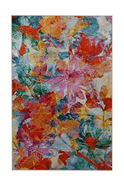 Rugs Modern Halı Μοντέρνο διακοσμητικό χαλί με παστέλ θέμα, πολύχρωμο, με φλο...