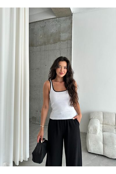 Laluvia Farbenfrohes weißes Tanktop