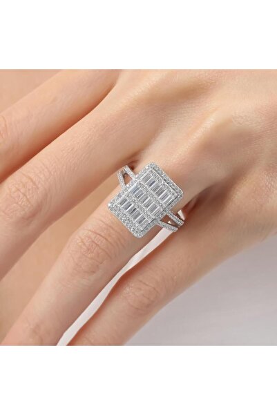 Mia Vento Effective Diamond Tutkulu Bagetler Gümüş Yüzük