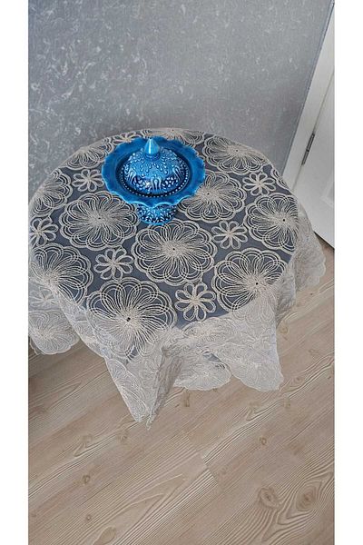 ESAS ALIŞVERİŞ Покривка за масичка за кафе с тюл и дантела - Dowry Design