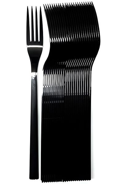 Roll-Up Roll up Black Color Special Occasion and Party Material Plastic Fork 6 Pack 150 Pieces