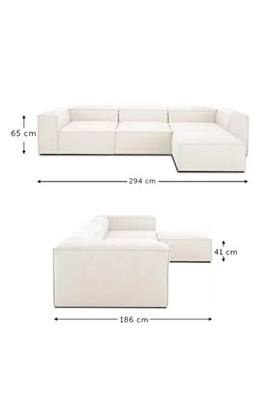 BOZKOÇHOME MİA Relax Köşe Koltuk Takımı Modern L Koltuk