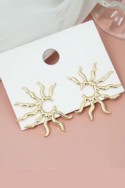 ARASKO Special Plated - Sun Figure Earrings
