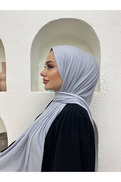 useev Combed Cotton Shawl Silver 0001