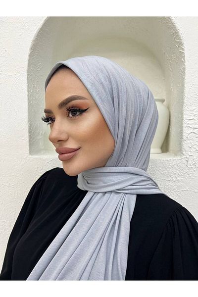 useev Combed Cotton Shawl Silver 0001
