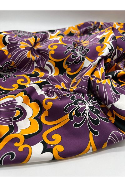 Kumaş Sevdası Polyester Patterned Satin Lining - 150cm Table Cover Backdrop Etc
