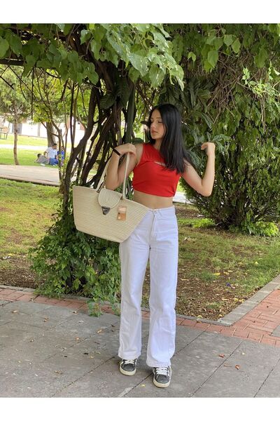 ModaCardin Пляжна сумка та сумка через плече - сумка ручної роботи з джутового плетіння