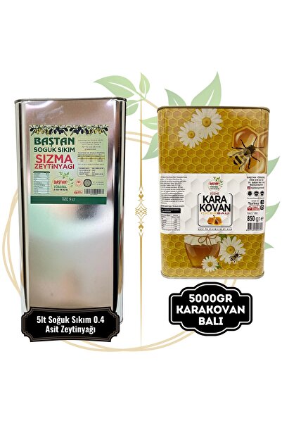 Baştan Yöresel 5lt Zeytinyağı Ve 5kg Karakovan Süzme Bal (TANITIM AMAÇLI)