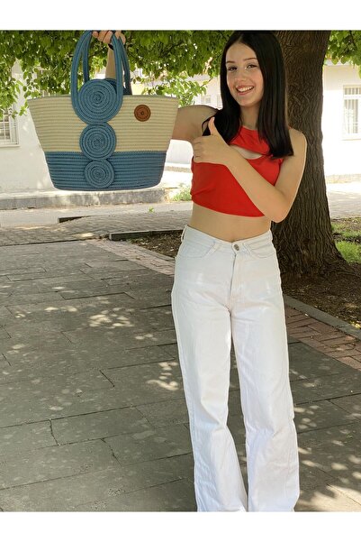 ModaCardin Пляжна сумка та сумка через плече - сумка ручної роботи з джутового плетіння