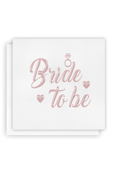 Partimarka Rose Gold Metalik Bride To Be Peçetesi
