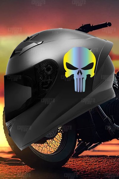 STİCKERCI BEY KURU KAFA ARMA KASK MOTOR ARAÇ KAPLAMA SETİ ARKSESUAR STİCKER
