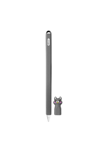 34center Apple Pencil 2. Generation Compatible Protective Silicone Case with Cute Cat Figure (Not Product Pen)