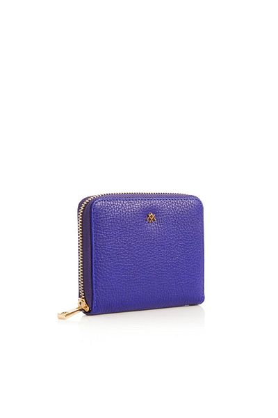 Noula Purple Leather Zippered Wallet