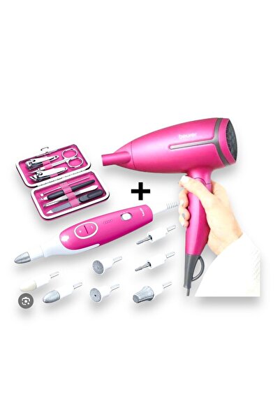Beurer Mp44 Manikür Pedikür Seti + HC 25 Katlanabilir Saç Kurutma Makinası