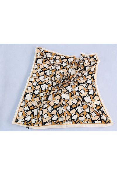 Akel 95x95 Square Patterned Digital Soft Scarf